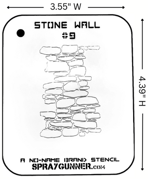 Stone Wall Stencil #9 for airbrushing by NO-NAME Brand