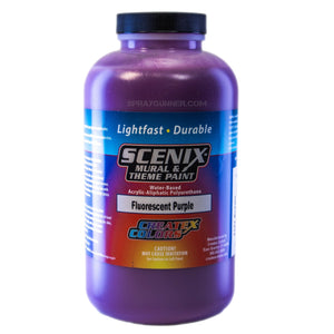 Scenix Mural & Theme Paint - Fluorescent Purple (32 oz) Createx at SprayGunner