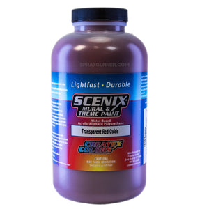 Scenix Mural & Theme Paint - Transparent Red Oxide (32 oz) Createx at SprayGunner
