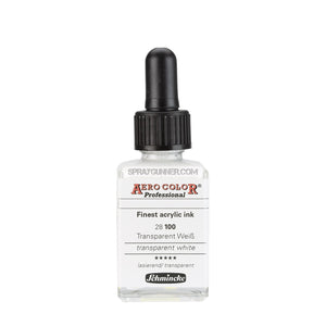 Schmincke AERO COLOR Professional Acrylic Ink: Transparent White 28 ml Schmincke