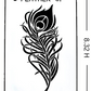 Peacock Feather Stencil #1 Stencil for airbrushing by NO-NAME Brand