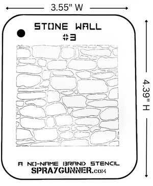 Stone Wall #3 Stencil for airbrushing by NO-NAME Brand