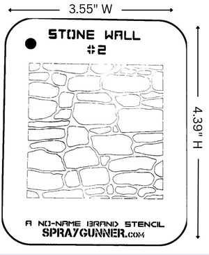 Stone Wall #1 Stencil for airbrushing by NO-NAME Brand