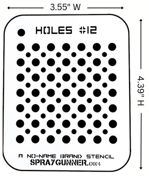 Holes #12 Stencil for airbrushing by NO-NAME Brand