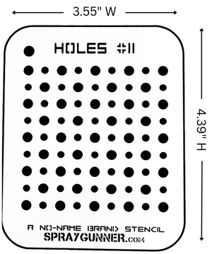 Holes #11 Stencil for airbrushing by NO-NAME Brand