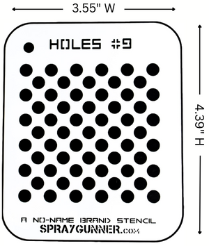 Holes #9 Stencil for airbrushing by NO-NAME Brand