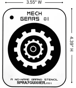 Mech Gears #1 Stencil for airbrushing by NO-NAME Brand
