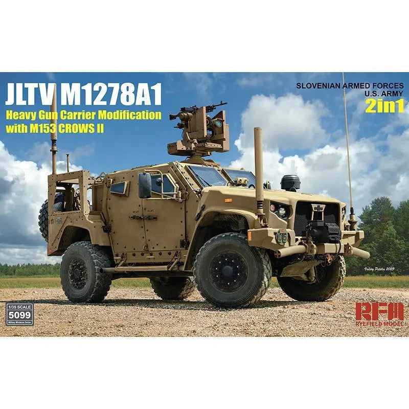 1/35 JLTV M1278A1 Heavy Gun Carrier Modification with M153 Crows II US Army / Slovenian Armed Forces model kit - SprayGunner