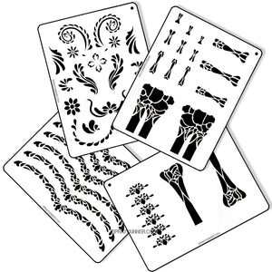 Bones TALVARA STENCIL SET for airbrush and spray paint - SprayGunner