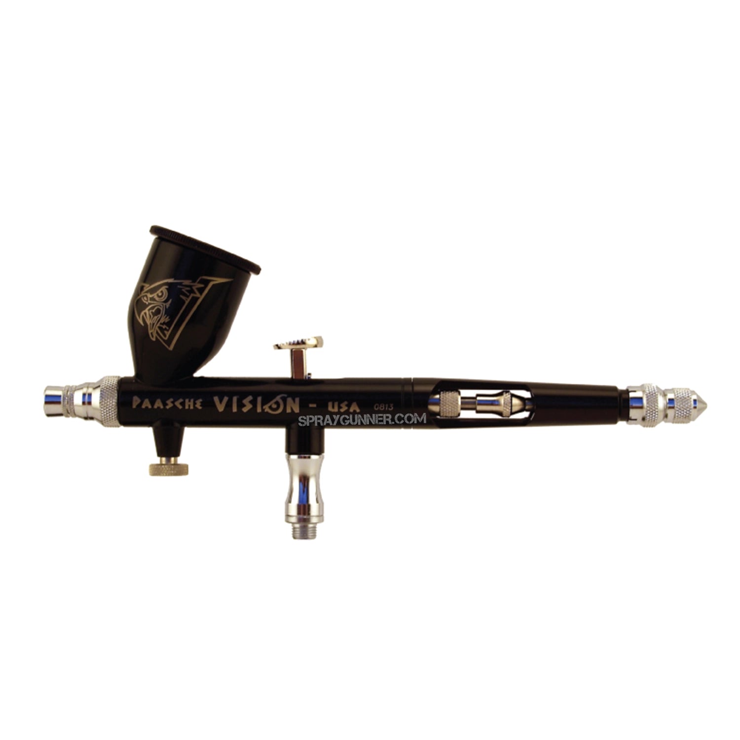 Paasche Talon TS-3AS Double Action Siphon Feed Airbrush Kit With 3 Heads & Fan Aircap