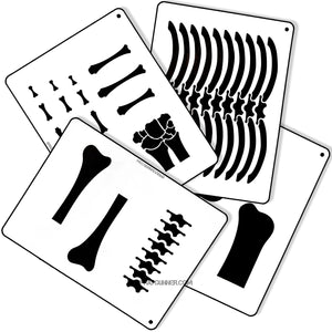Bones TRADITIONAL STENCIL SET for airbrush and spray paint - SprayGunner