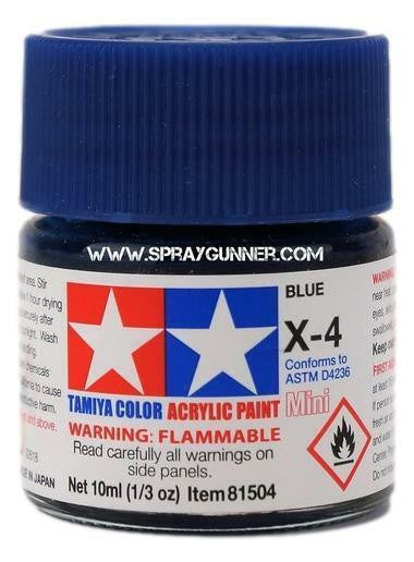 Tamiya Acrylic Model Paints: Blue (X-4)