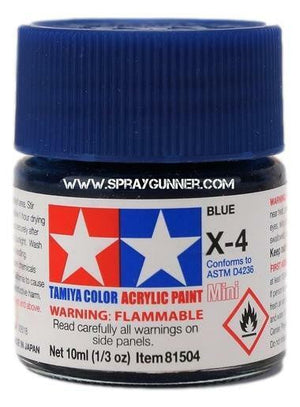 Pinturas acrílicas Tamiya para modelos: Azul (X-4)