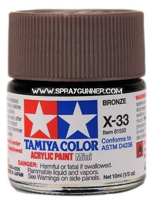 Pinturas acrílicas Tamiya para modelos: Bronce (X-33)