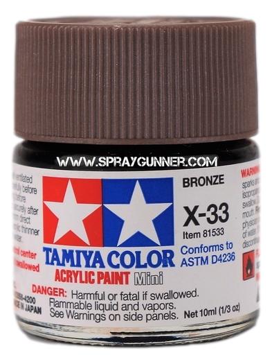 Tamiya Acrylic Model Paints: Bronze (X-33)