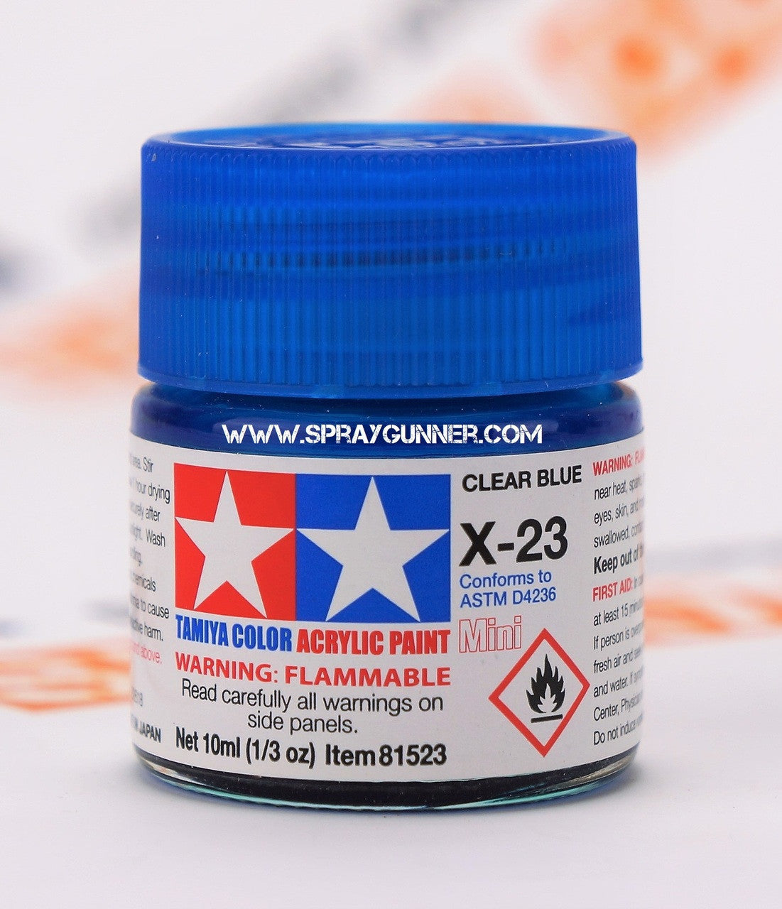 Tamiya Acrylic Model Paints: Clear Blue (X-23)