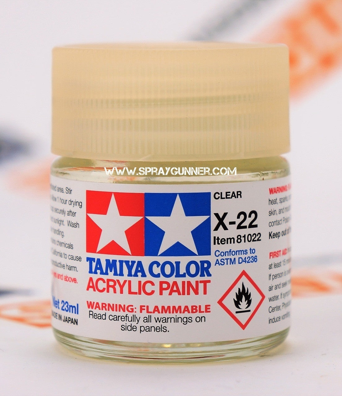 Tamiya Acrylic Model Paints: Clear (X-22)