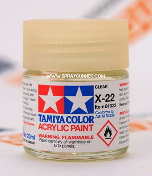 Pinturas acrílicas Tamiya para modelos: transparente (X-22)