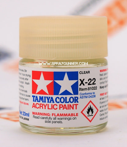 Tamiya Acryl-Modellfarben: Klar (X-22)