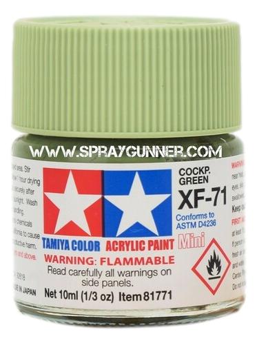 Pinturas acrílicas Tamiya para modelos: Verde cabina (XF-71)