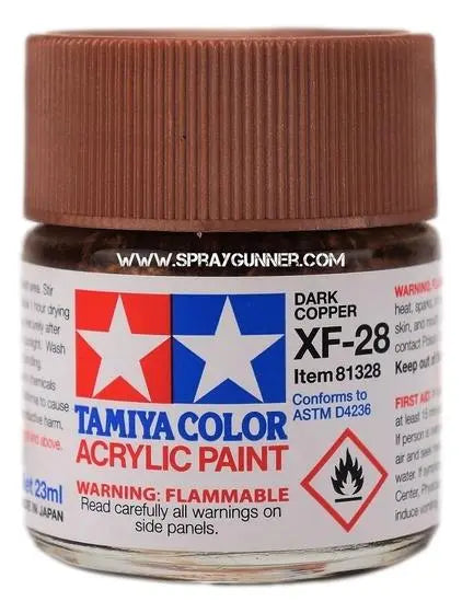 Tamiya Acrylic Model Paints: Dark Copper (XF-28) Tamiya