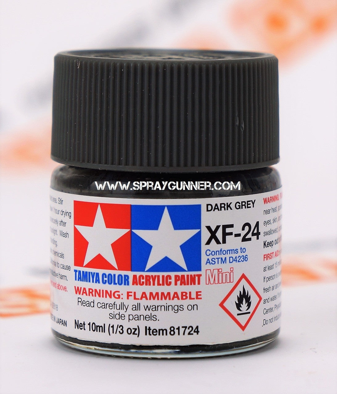 Tamiya Acrylic Model Paints: Dark Gray (XF-24)