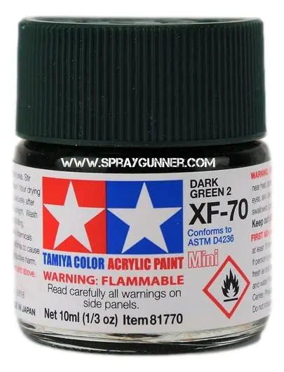 Tamiya Acrylic Model Paints: Dark Green 2 (XF-70) Tamiya