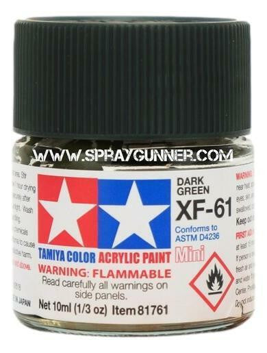 Tamiya Acrylic Model Paints: Dark Green (XF-61)