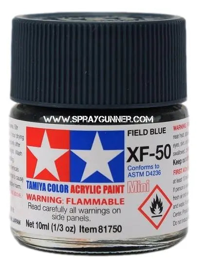 Tamiya Acrylic Model Paints: Field Blue (XF-50) Tamiya