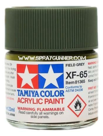 Tamiya Acrylic Model Paints: Field Gray (XF-65) - SprayGunner