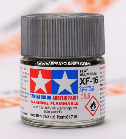 Tamiya Acrylic Model Paints: Flat Aluminium (XF-16)