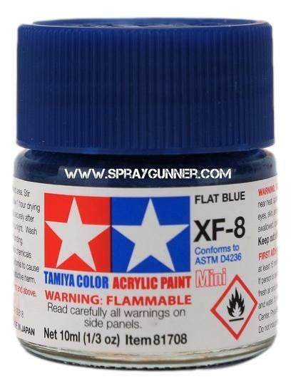 Tamiya Acrylic Model Paints: Flat Blue (XF-8)