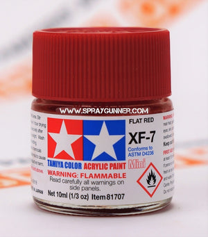 Pinturas acrílicas Tamiya para modelos: Rojo mate (XF-7)