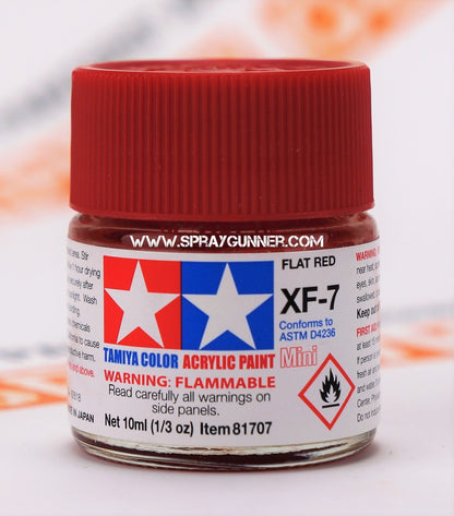 Tamiya Acrylic Model Paints: Flat Red (XF-7)