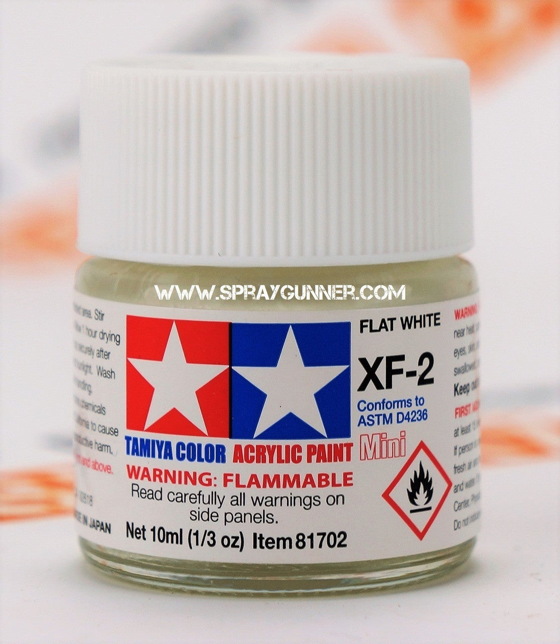 Tamiya Acrylic Model Paints: Flat White (XF-2)