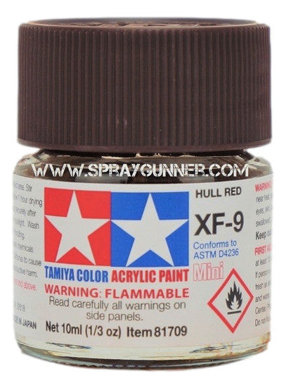 Tamiya Acrylic Model Paints: Hull Red (XF-9)