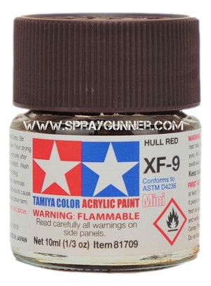 Pinturas acrílicas Tamiya para modelos: Rojo casco (XF-9)