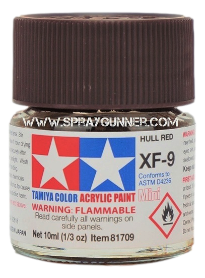 Pinturas acrílicas Tamiya para modelos: Rojo casco (XF-9)