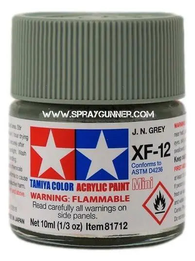Tamiya 81312 XF-12 JN Gray Acrylic Paint 23ml TAM81312 - US Tamiya 81312 XF-12 JN Gray Acrylic Paint 23ml TAM81312 - US
