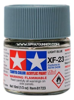 Pinturas acrílicas Tamiya para modelos: Azul claro (XF-23)