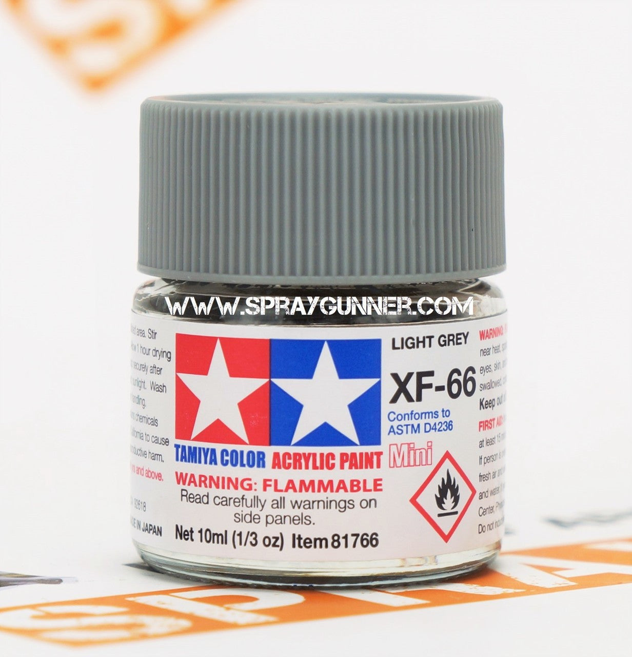 Tamiya Acrylic Model Paints: Light Gray (XF-66)