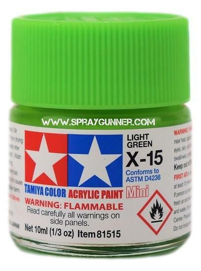 Tamiya Acrylic Model Paints: Light Green (X-15)