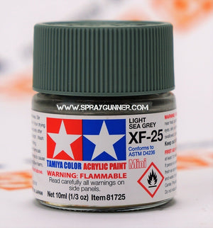 Pinturas acrílicas Tamiya para modelos: Gris mar claro (XF-25)