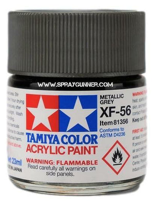 Pinturas acrílicas Tamiya para modelos: Gris metalizado (XF-56)