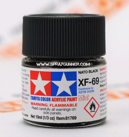 Tamiya Acrylic Model Paints: NATO Black (XF-69)