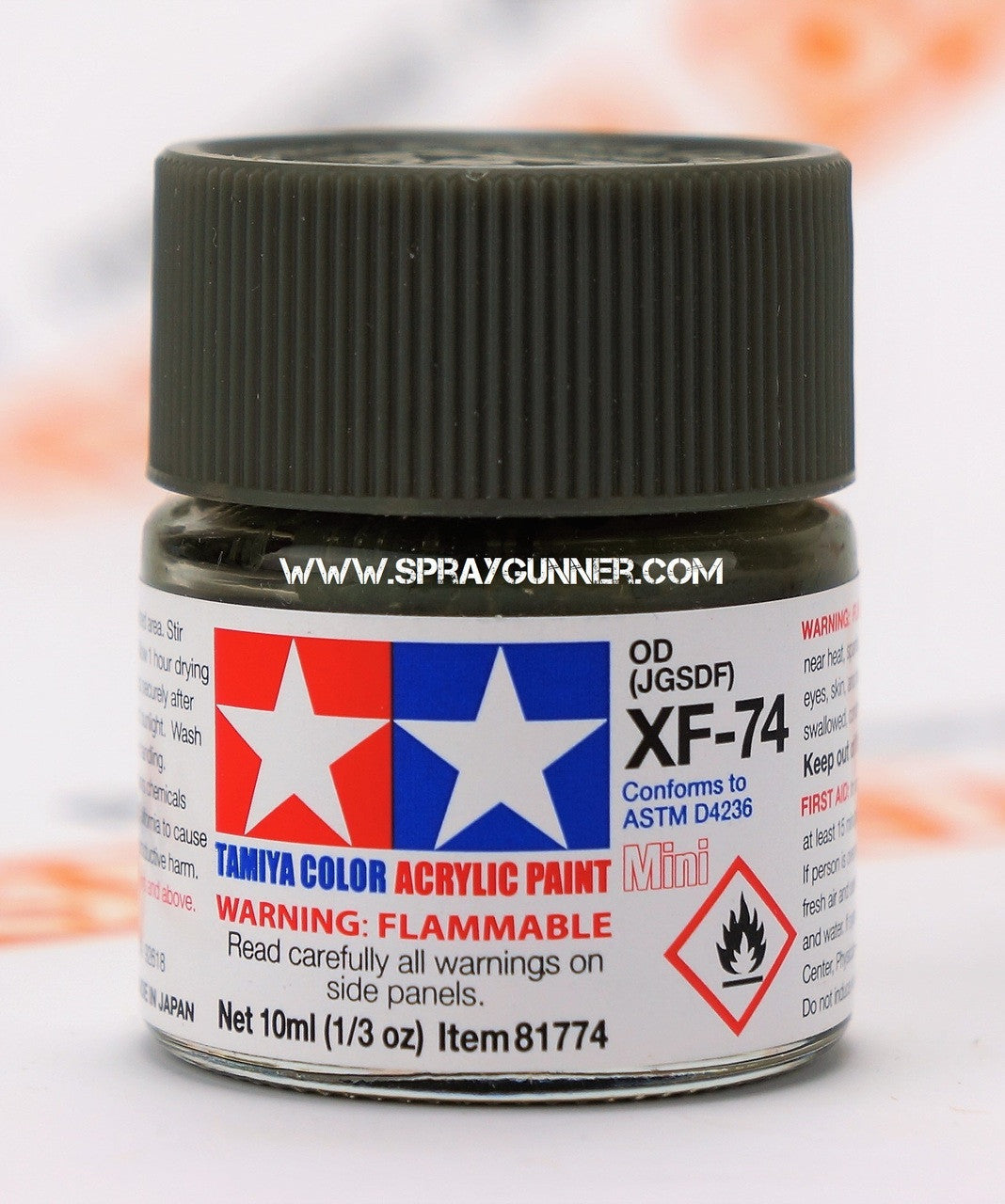 Tamiya Acrylic Model Paints: Olive Drab (XF-74)