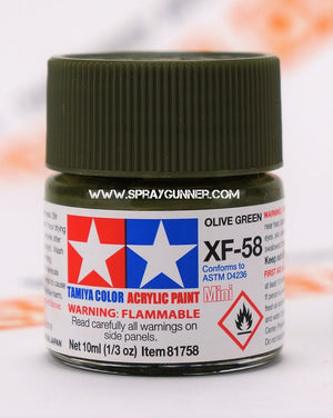 Pinturas acrílicas Tamiya para modelos: Verde oliva (XF-58)