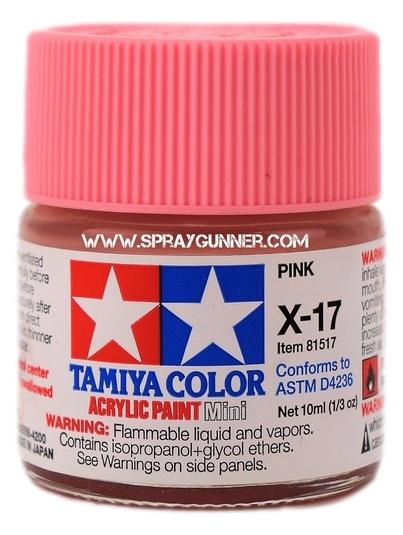 Pinturas acrílicas Tamiya para modelos: Rosa (X-17)