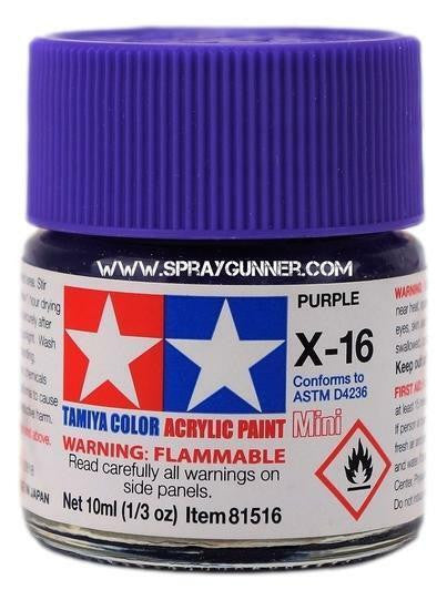 Tamiya Acrylic Model Paints: Purple (X-16)