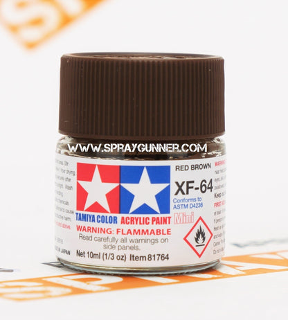 Tamiya Acrylic Model Paints: Red Brown (XF-64)